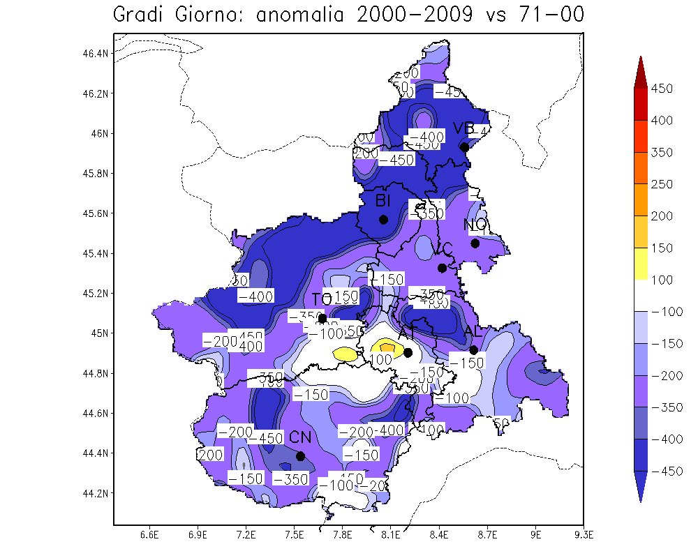 Mappa: Gradi giorno