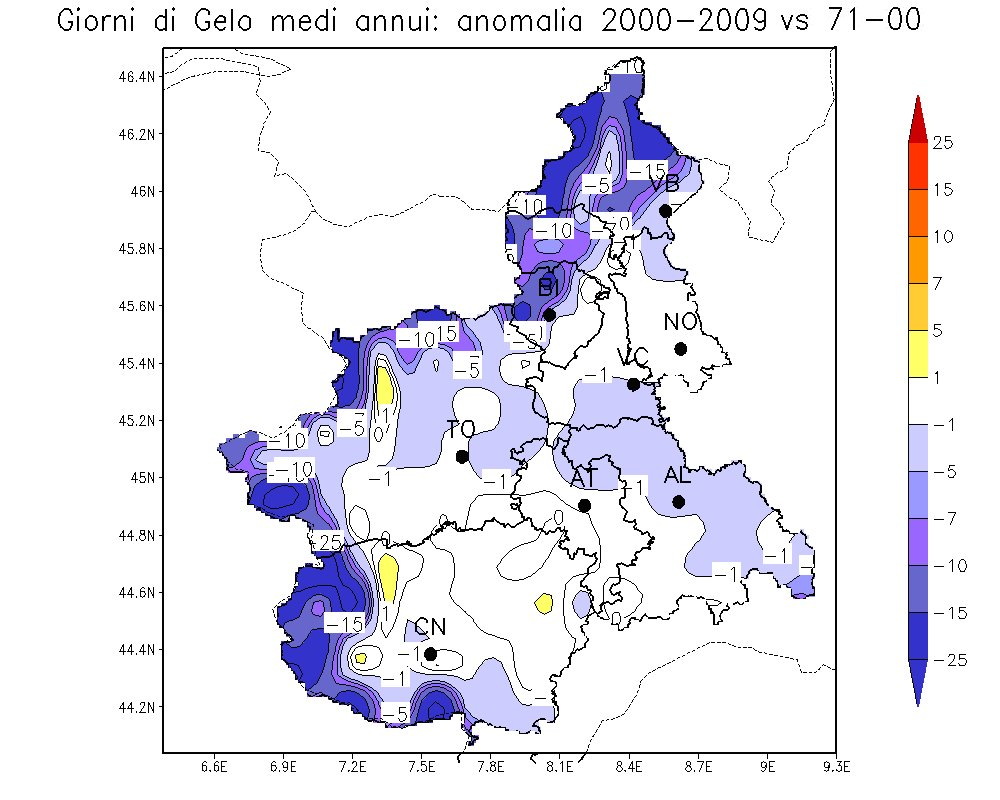 Mappa: Gradi di Gelo