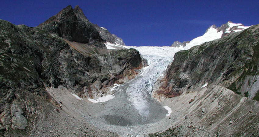 Ghiacciaio di Prè de Bar (Monte Bianco), Estate 2001